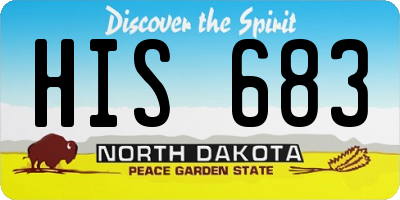 ND license plate HIS683