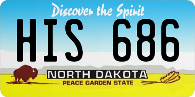 ND license plate HIS686