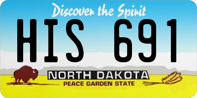 ND license plate HIS691