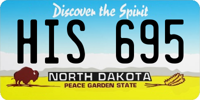 ND license plate HIS695