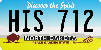 ND license plate HIS712