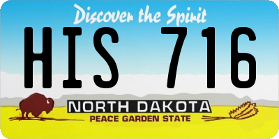 ND license plate HIS716