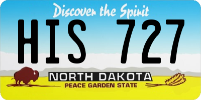 ND license plate HIS727