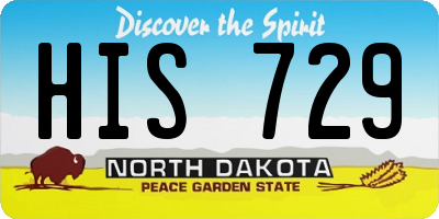 ND license plate HIS729