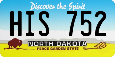 ND license plate HIS752