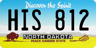 ND license plate HIS812