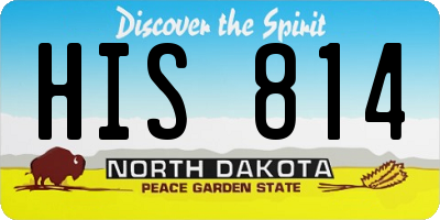 ND license plate HIS814