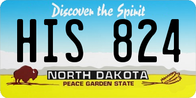 ND license plate HIS824