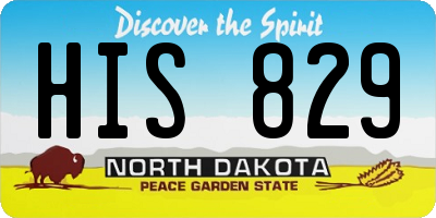 ND license plate HIS829