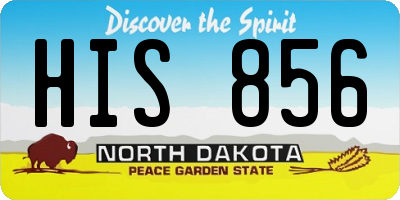 ND license plate HIS856