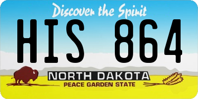 ND license plate HIS864