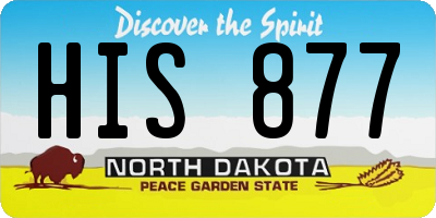 ND license plate HIS877