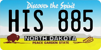 ND license plate HIS885