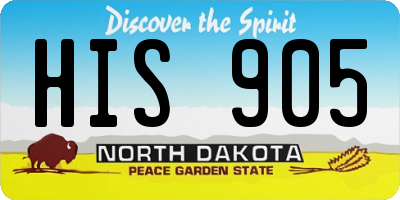 ND license plate HIS905