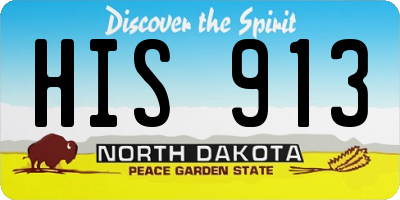 ND license plate HIS913