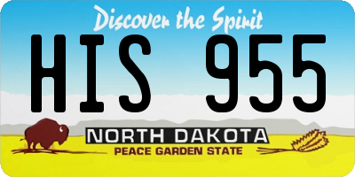 ND license plate HIS955