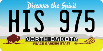 ND license plate HIS975