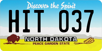 ND license plate HIT037
