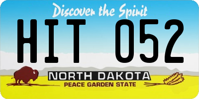 ND license plate HIT052