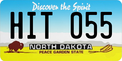 ND license plate HIT055