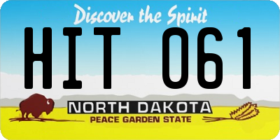 ND license plate HIT061