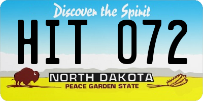 ND license plate HIT072