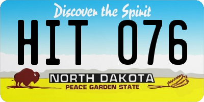 ND license plate HIT076