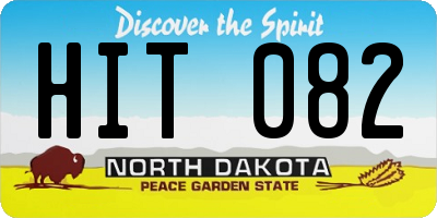 ND license plate HIT082