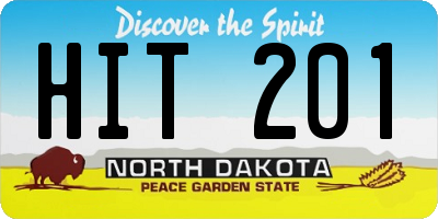 ND license plate HIT201