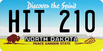 ND license plate HIT210