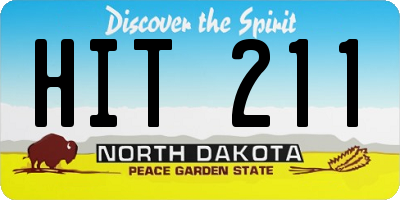 ND license plate HIT211