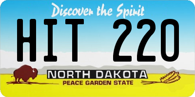 ND license plate HIT220