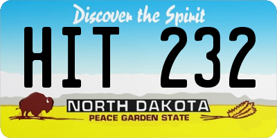 ND license plate HIT232