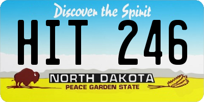 ND license plate HIT246