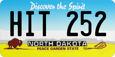 ND license plate HIT252