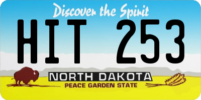 ND license plate HIT253