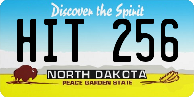 ND license plate HIT256