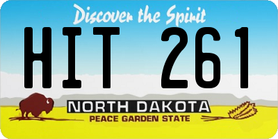 ND license plate HIT261