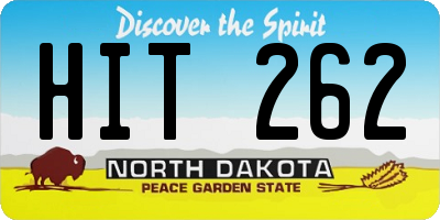 ND license plate HIT262