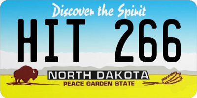 ND license plate HIT266