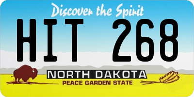 ND license plate HIT268