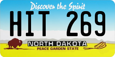 ND license plate HIT269