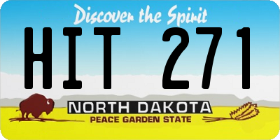 ND license plate HIT271