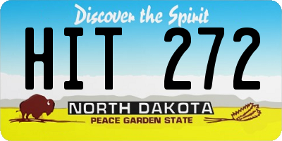 ND license plate HIT272