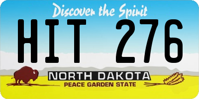 ND license plate HIT276