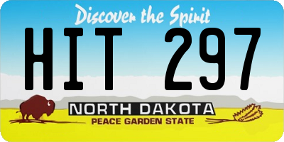 ND license plate HIT297