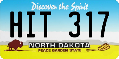 ND license plate HIT317