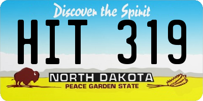 ND license plate HIT319