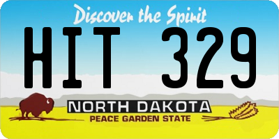 ND license plate HIT329