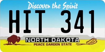 ND license plate HIT341